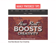 Tablet Screenshot of manlypinteresttips.com